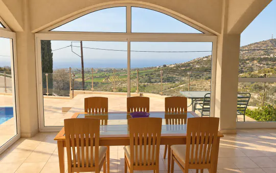 House with pool and sea view in Tsada, photo 4