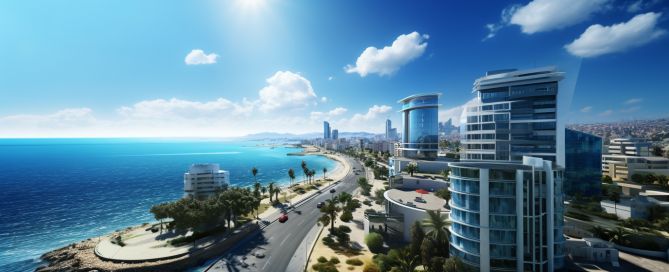 A_panoramic_view_of_a_bustling_business_district in Cyprus