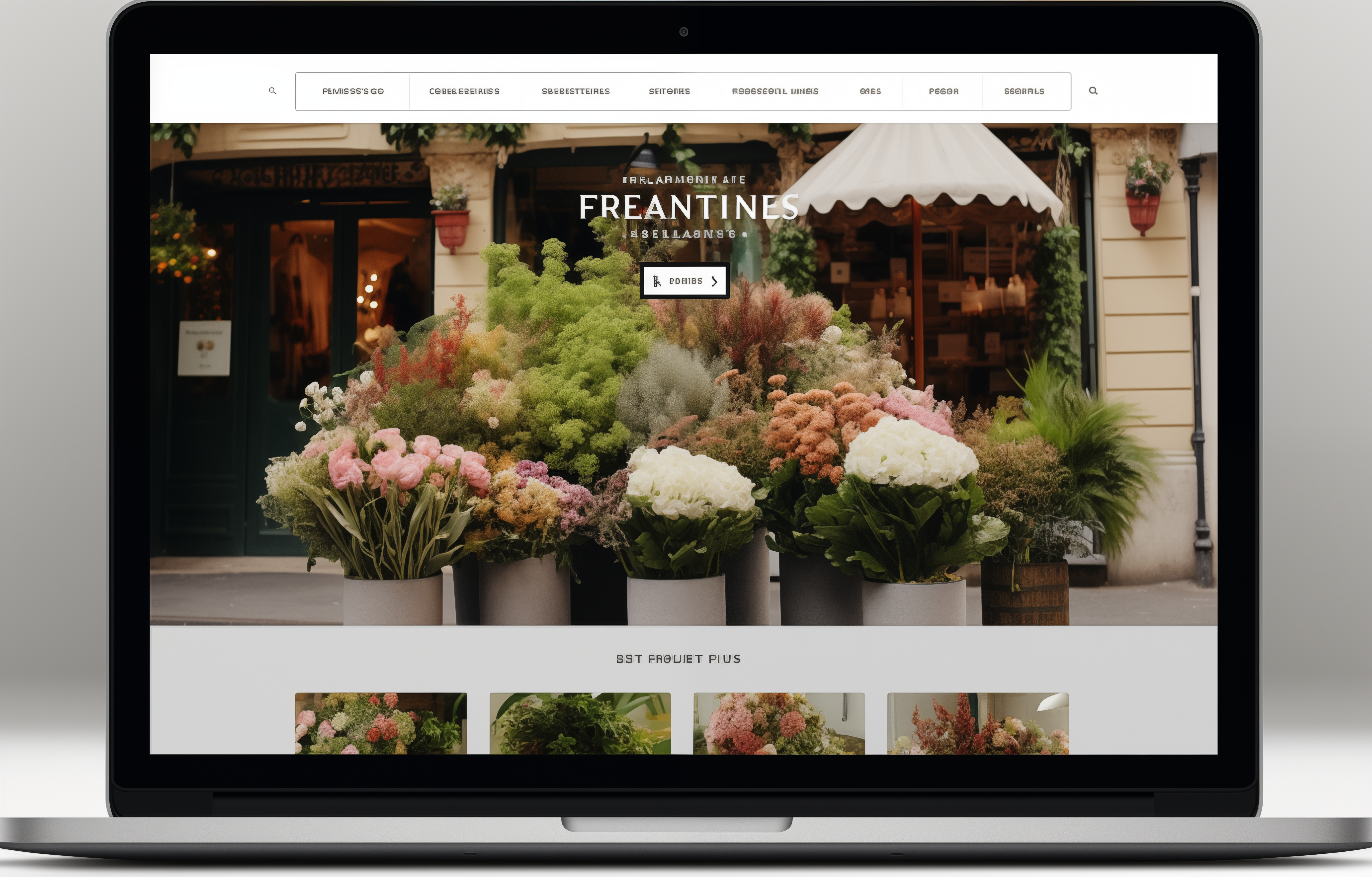 website of a floral shop